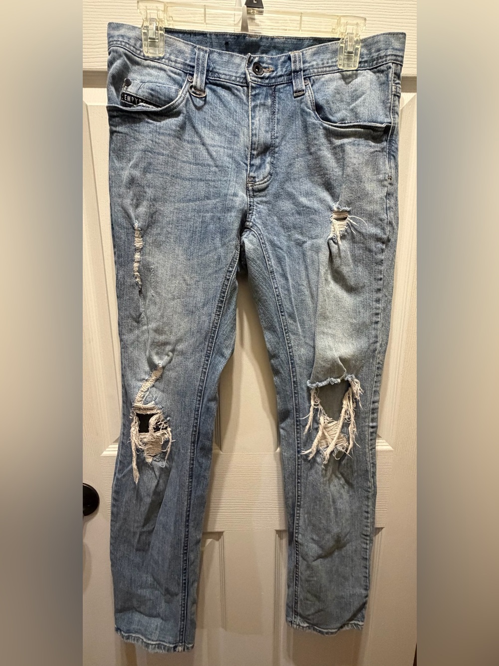 Empyre Light Blue Distressed Slim Jeans - 32”W